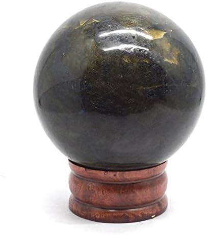 Good Ratting Natural Gemstone Sphere Ball Natural Colorful Sparkling Mineral Ball Polished Crystal Gemstone Ball (60-75mm, Labradorite)