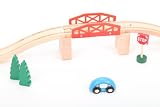 point-kids Holzeisenbahn Set 49 Teile, Zug komplett Set Holz - 5