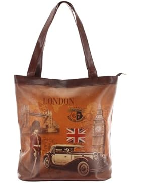 Shopper LONDON & PARIS brown