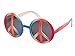 Produktbild Alsino Hippie Brille Peace-Brille Sonnenbrille - Farben: Rot orange blau - One Size für Erwachsene