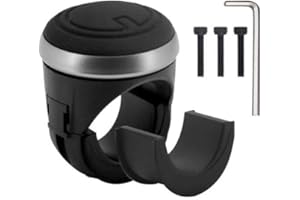 KingYH Boule de Volant Voiture Bouton de Poignée Noir Universel Volant de Voiture Bouton Rotatif Assistance à 360 Degrés du Véhicule Boule pour Aide à La Conduite pour Berlines SUV Tracteurs Camions