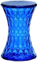 Kartell 8800SB Tabouret Stone (Bleu transparent)