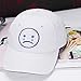 Produktbild hat-maihef UNE Couple Couleur unie casquettes Hommes et Femmes marée coréenne Printemps et Chapeau d'été Visage qui pleure - Blanc réglable