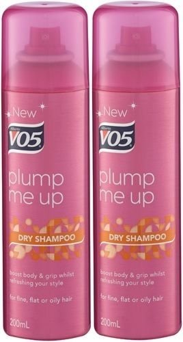 2 x 200ml VO5 Plump Me Up Dry Shampoo - Plump It Up Adds Body & Refreshes Hair