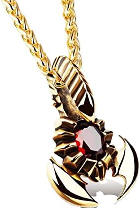 Fengteng Handsome Scorpion King Ruby Pendant for Men Necklace