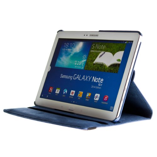 3in1 SET 360   Note 2014 Edition 10 1 H  lle   Folie   Pen Samsung Galaxy Note 10 1 SM P600 P605 Tasche Etui  Dunkelblau 