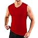 Produktbild 3050 Herren Muskelshirt V-Neck exclusive by HERMKO aus 100% Baumwolle Atlethic Vest Unterhemd, Größe:D 7 = EU XL, Farbe:rot