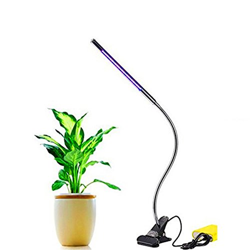Preisvergleich Produktbild DOXUNGO LED-Pflanzenleuchte Anlage 18W einstellbar Glanzgrad 2-Stufe Helligkeit dimmbare Klemmlampe die flexiblen Schwanenhals Indoor-Pflanzen hydroponischen Gartengewächshaus Aufgabe Beleuchtung Büroschreibtisch Computer USB Nachttischlampe (ohne Adapter)