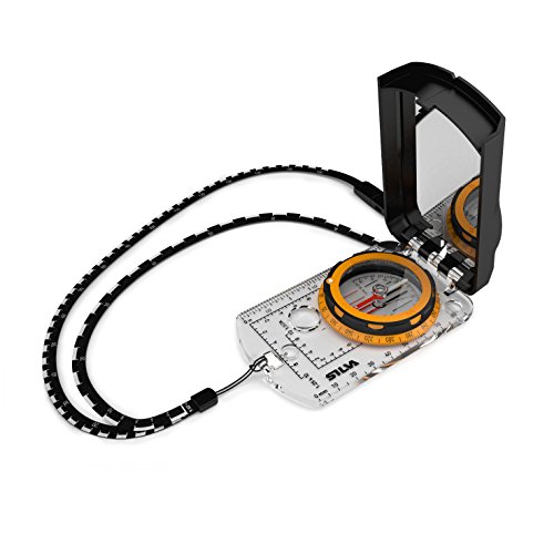 Silva 37454 ES1, Bussola con Cordino e Segnalatore Luminoso Arancione