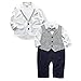 ZOEREA Baby Boys Gentlemen Romper Jumpsuit Wedding Suits Tuxedo Baptism 2pcs
