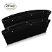 Leather Car Seat Gap Filler, Fubarbar Car Seat Side Console Slit Caddy Catcher Storage Box Pad Pocket Premium Quality Leather Stop Before Drop (Black, 2 Pack)