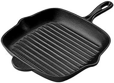 DDY Steak frying pan Cast iron stripes non-stick pan 27CM Square Grill Pan