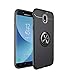 Produktbild Homikon Hülle TPU Silikon Hülle Mit Magnetischer 360 °Verdrehbare Ring Weiche Handyhülle Ultra dünne Legierung Schutzhülle Case Tasche Kompatibel mit Samsung Galaxy J7 2017 - Schwarz