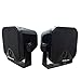 Price comparison product image Herdio 120W 2-Way Waterproof Weather Proof Coaxial Surface Mount Mini Pod Speakers Marine Box Outdoor Loudspeaker System Set for Car Van Truck Tractor Caravan Motorhome Rear Shelf Deck Dash Roof Boat Home Patio Garden - 1 Pair, Black