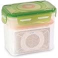 E-Jen Premium Kimchi, Sauerkraut Container Probiotic Fermentation with Inner Vacuum Lid (Earthenware Green, 0.45 gal/ 1.7L)