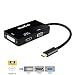 Produktbild Multifunktions-Displayport Adapter USB C der U89 zu HDMI/VGA/DVI Multiport Kabel Konverter Mini-in der Cobra Aussehen Thunderbolt Port Adapter für neue MacBook, Samsung Notebook, Huawei matebook Square