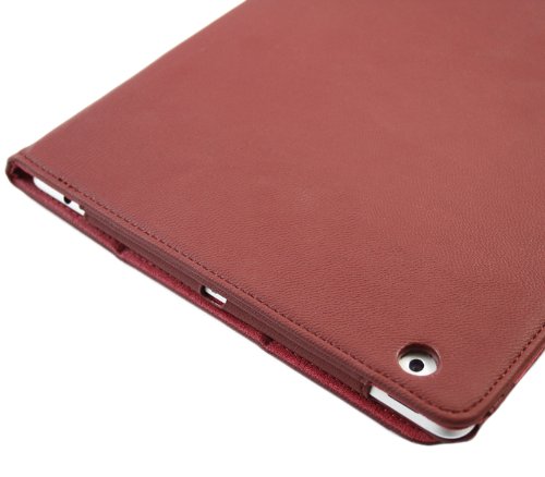 iTALKonline PADWEAR ADVANCED Exekutive MAROON ROT Wallet Case Stand mit TRI-FOLD SMART TILT und magnetischen Schlaf Wake Sensor Funktion für Apple iPad 2 2nd generation (Wi-Fi and Wi-Fi + 3G) 16GB 32GB 64GB - 6