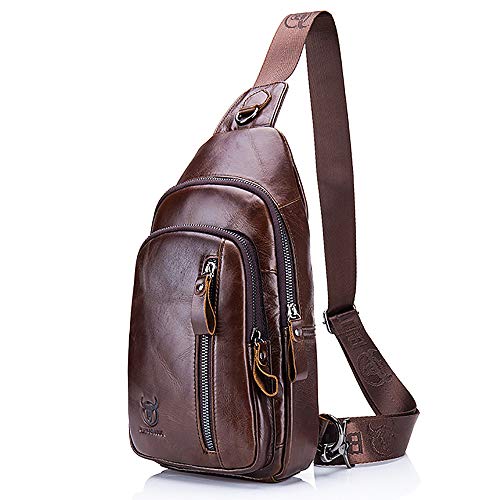 Preisvergleich Produktbild Herren Lederband Umhängetasche, Tasche Herren Umhängetasche PU-Tasche Outdoor-Umhängetasche Retro-Tasche Wandern Wandern Camping Fitness-Studio Reiten Rucksack