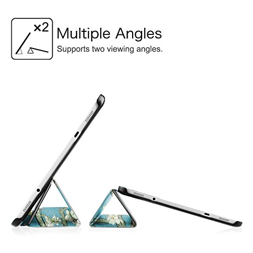 Fintie Samsung Galaxy Tab S2 9.7 Hülle Case – Ultra Schlank Superleicht Ständer Smart Shell Cover Schutzhülle Tasche mit Auto Schlaf / Wach Funktion für Samsung Galaxy Tab S2 T810N / T815N / T813N / T819N 24,6 cm (9,7 Zoll) Tablet-PC, Mandelblüten - 8