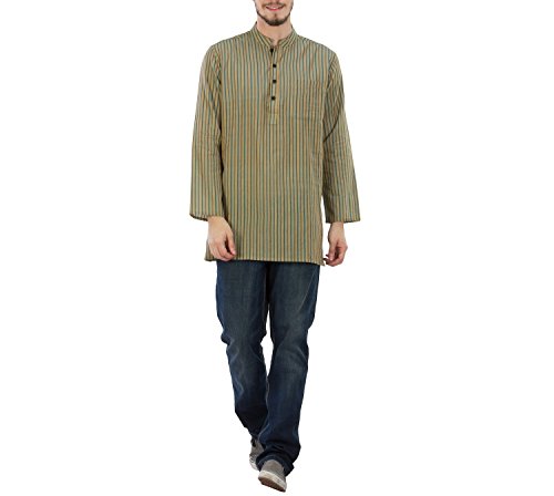 Cotton Collection Handloom Cotton Stripe Mens Kurta RS.329 (73.00% Off) - Amazon