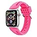 Produktbild Altsommer Uhrenarmband 20mm für Apple Watch 40mm Series 4 Weiches Silikon Einfarbig Sportarmband mit Doppelte Grube Armband Erstatzband Uhrenarmband für Damen Herren,140-251mm (B)