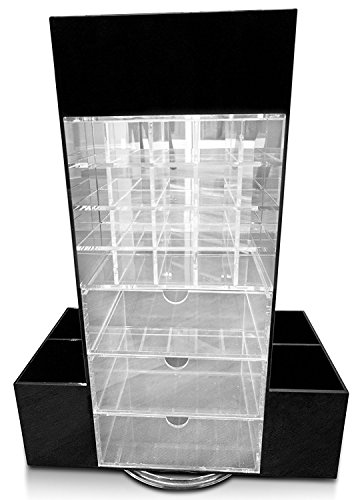 Oi labelstm drehbar klar Acryl Make-up Lippenstift/Kosmetik/Schmuck/Nagellack Organizer Display Ständer (mit hochwertigen 3 mm Acryl). - 3