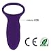 Produktbild Anycolor Deluxe Penisringe Silikon Cockring Vibrieren mit Klitorisstimulator Sex-ring, Klitoris und G-Punkt mit Anus, Klitorisstimulator, Finger Vibrator, Sexspielzeug mit USB( Violett)