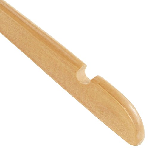 20 Holz Kleiderbügel mit Einkerbungen – Naturfarben – 45cm – Hangerworld - 3