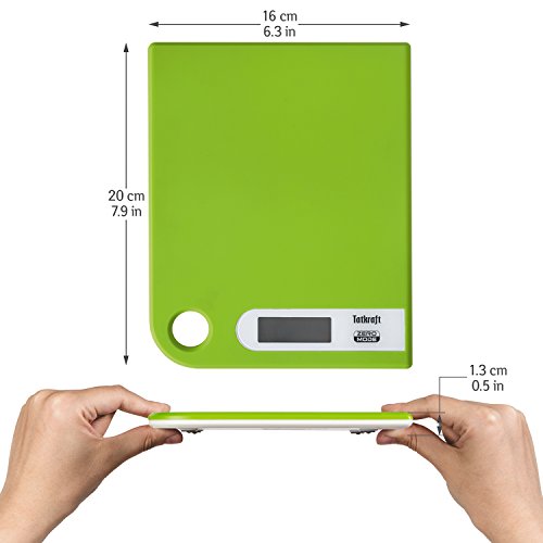 Tatkraft Green Digital Küchenwaage 5Kg mit Aufhängung aus Bequeme Lagerung - 2