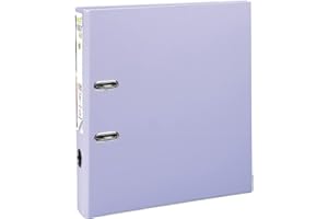 Exacompta - Réf. 53107E - 1 Classeur à levier A4 MAXI Prem'Touch - Dos 50 mm - Mécanique 55 mm - Dimensions extérieures : 32 x 30 x 5 cm - Format à classer A4 maxi - Coloris : Lilas