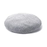 Easy Go Shopping Damen Strickmütze Barett Winter Warmer und weicher Kürbis Hut Künstler Hut (Farbe : Grau)