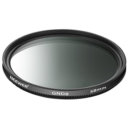 Neewer 58mm Filtre G ND8 Gradu      Densit   Neutre pour Cam  ras CANON Rebel T6i T6 T6s T5i T5 T4i T3i T2i XTi XSi EOS 750D 760D 650D 600D 550D 500D 450D 400D 350D 300D 7D 60D avec Fil de Lentilles de 58 mm