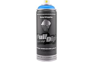 AutoFullCar Full Dip Spray Fluor 400 ml | Vinilo líquido Aerosol Pintura Coche Moto Bici Llanta (Azul Fluor)