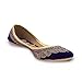 Great Art Women Girls Rajasthani Jaipuri Jutti Mojari Royal Blue Velvet Stylish Ballerina Sandals 353 RS.326.00