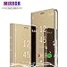Produktbild DAYNEW Für Huawei P30 Pro Hülle Handytasche,Standing Etui Slim Fit Mirror Make-Up Clear View Booklet Case Cover Etui für Huawei P30 Pro-Gold