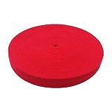  BornFeel Cintas al Sesgo de Algodón 25 mm 50m Cintas Bies para Una Amplia Variedad de Tela y Banderines (Rojo)