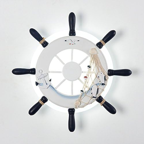 Sconce, Creative Rudder Wall Lamp Bedroom Bedside Boys &amp; Girls Kids Room Passage Simple Wall Lighting ( Color : White )
