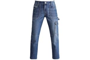 Siry Work KAPRIOL Touran Jeans per Lavoro e Tempo Libero Elasticizzati in Cotone Denim Multitasche