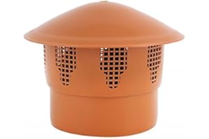 ARMAR TRADING LTD Waste Pipe Terminal Vent Sewage aerator Soil System Air Vent Grille Tube Cover Cap (110mm, Orange)