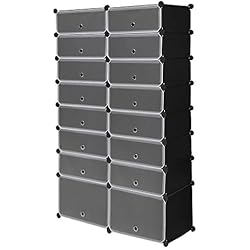 esituro SSHR0052 Meuble à Chaussures DIY Porte-Chaussures Étagère Cube à Chaussure en Plastique