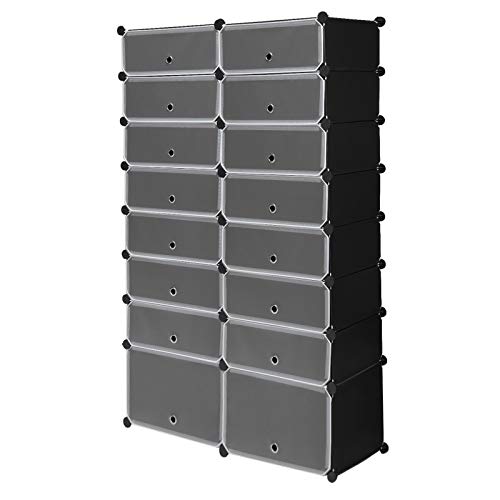 esituro SSHR0052 Meuble à Chaussures DIY Porte-Chaussures Étagère Cube à Chaussure en Plastique