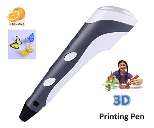 3D Scribbler Printer Pen IMBSÃÂ® - Handheld Doodler Drawing Hobby Craft Kit for Kids & Adults (including FREE filament) in Grey by IMBS