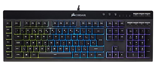 Corsair K55 RGB - Teclado Gaming  Retroiluminaci  n Multicolor RGB  QWERTY   Negro