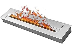 DRULINE Camino Camino da Parete Camino da Tavolo Camino Etanolo Camino Gel Bruciatore Bioetanolo - Brennkammer - 60 cm - 3,5 Liter