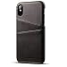 Produktbild Lorsoul PU-Leder-Telefon-Kasten-Schlitz-Mappen-Abdeckungs Kreditkarteninhaber, für iPhone X, Schwarz