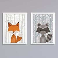 2er Set Waldtiere - Motive und Hintergrund wählbar- ohne Rahmen