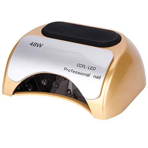 48 W lámpara sèche-ongles con LED y UV Profesional - Secador de Uñas para Shellac Gel y vernis lámpara UV barniz SEMI permanente con contador para manicura y pedicura Multi colores