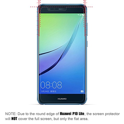[2 Stück] Huawei P10 Lite Schutzfolie, Beyeah Panzerglas Displayschutzfolie [9H Härte] [Anti-Kratzen] [Anti-Öl] [Anti-Bläschen] [lebenslange Garantie] - 2