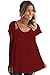 Produktbild Neue Damen burgund Cut Out Schulter Swing Top T-Shirt Club tragen Tops Casual Wear Kleidung Größe M UK 12–14 EU 40–42