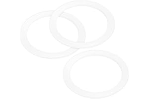 sourcing map Gasket Seal Coffee Maker White Silicone Ring Replacement 55x72x2.5mm for 6-Cup Aluminium Coffee Pot, Pack of 3